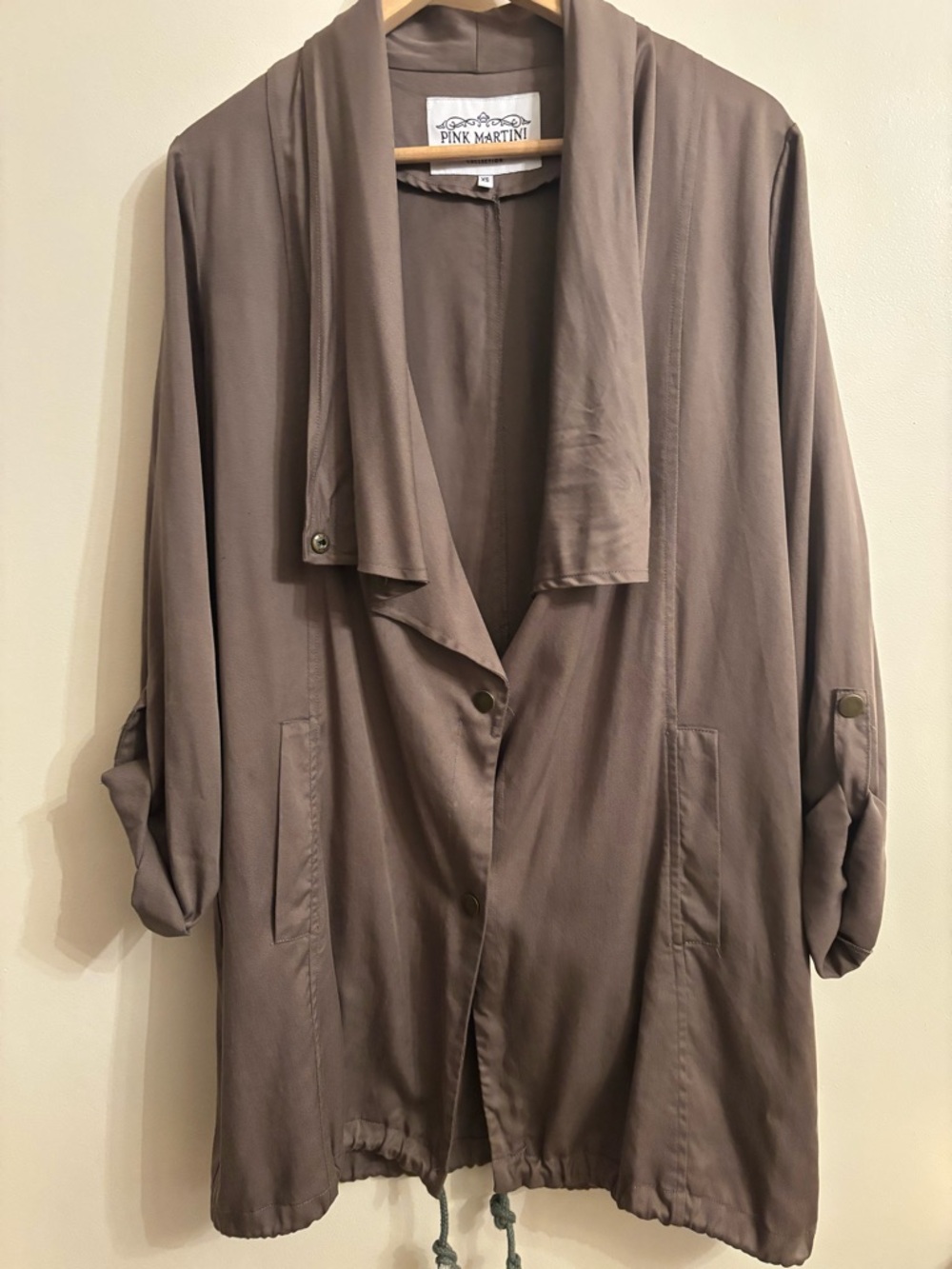 Pink Martini Lightweight Trench Jacket